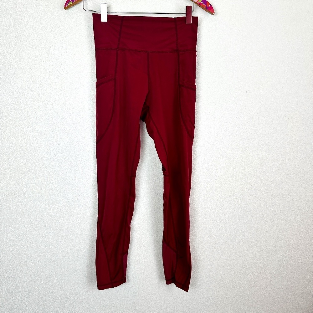 P'tula maroon leggings size L // 3136